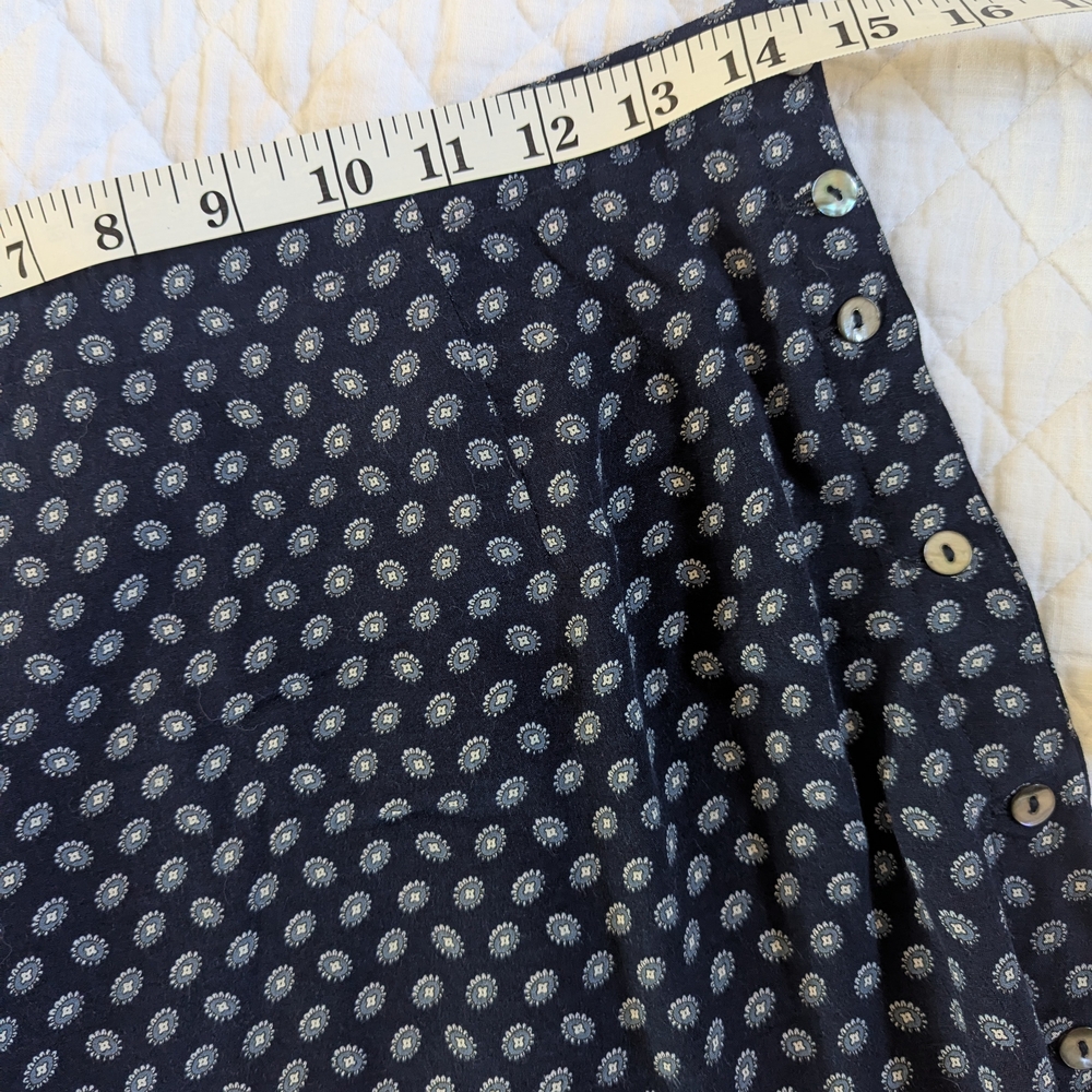 Merona Dark Blue Mini Skirt with White Pattern - Picture 5 of 6